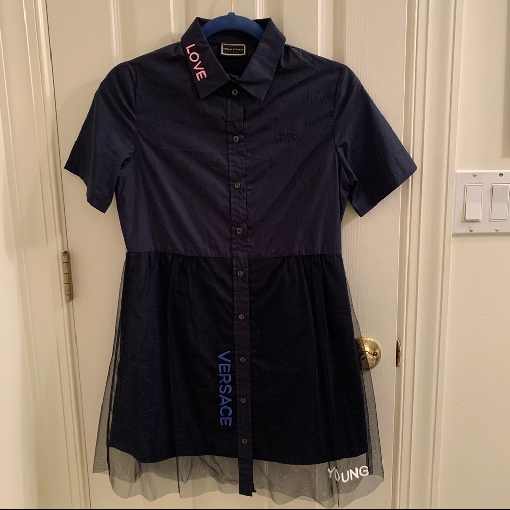 young versace button up dress!